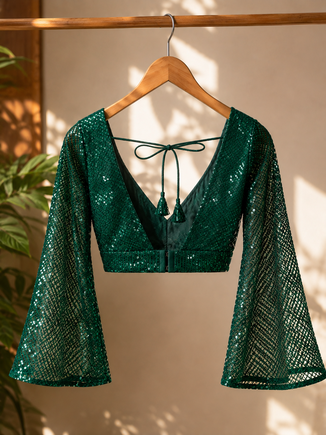 Emerald Noor Sequin Designer Blouse