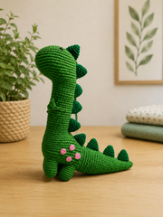 Mr. Dino Green: Premium 100% Cotton Hand-Crochet Toy