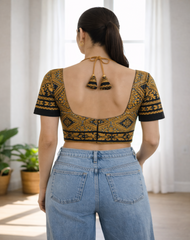 Noorika Golden Black Blouse