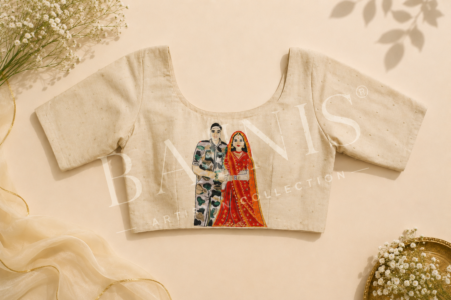 Pahadi Fauji Bride Designer Blouse