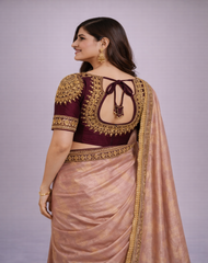 Rajwanshi Wine Zari Blouse