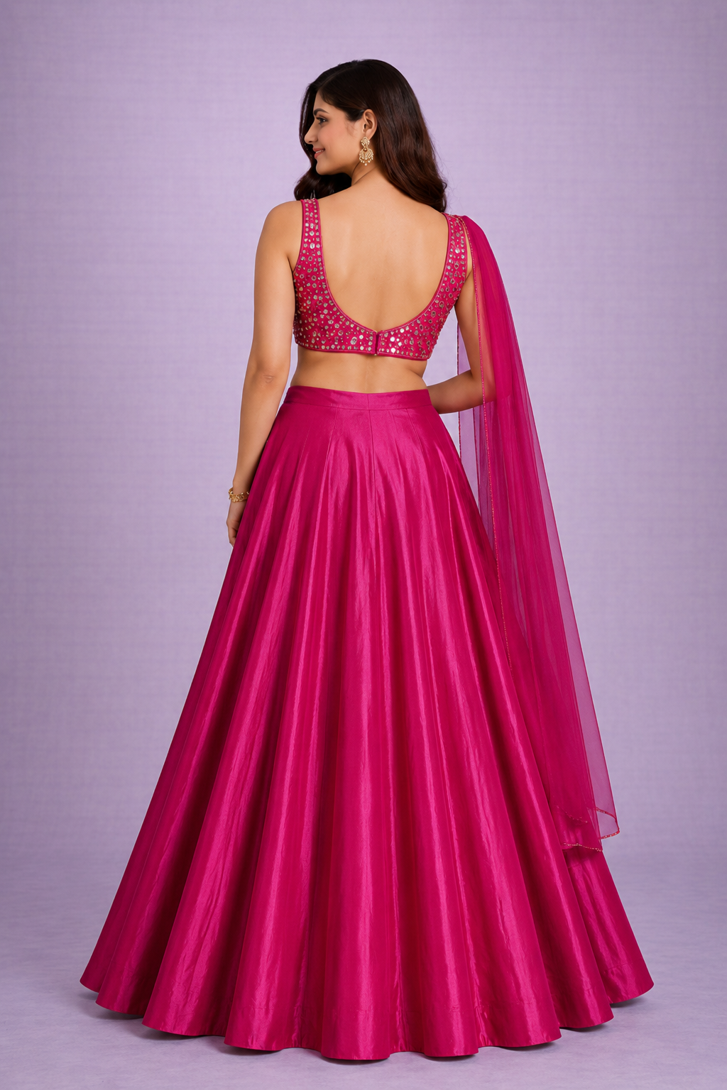 Roohi Rani Pink Designer Silk Lehenga Set