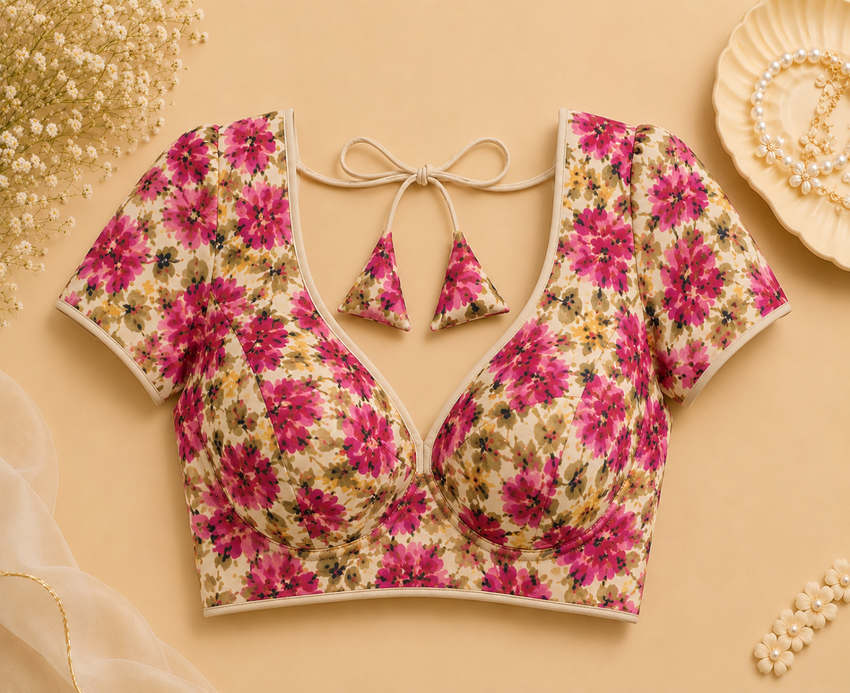 Rosé Bloom Floral Blouse