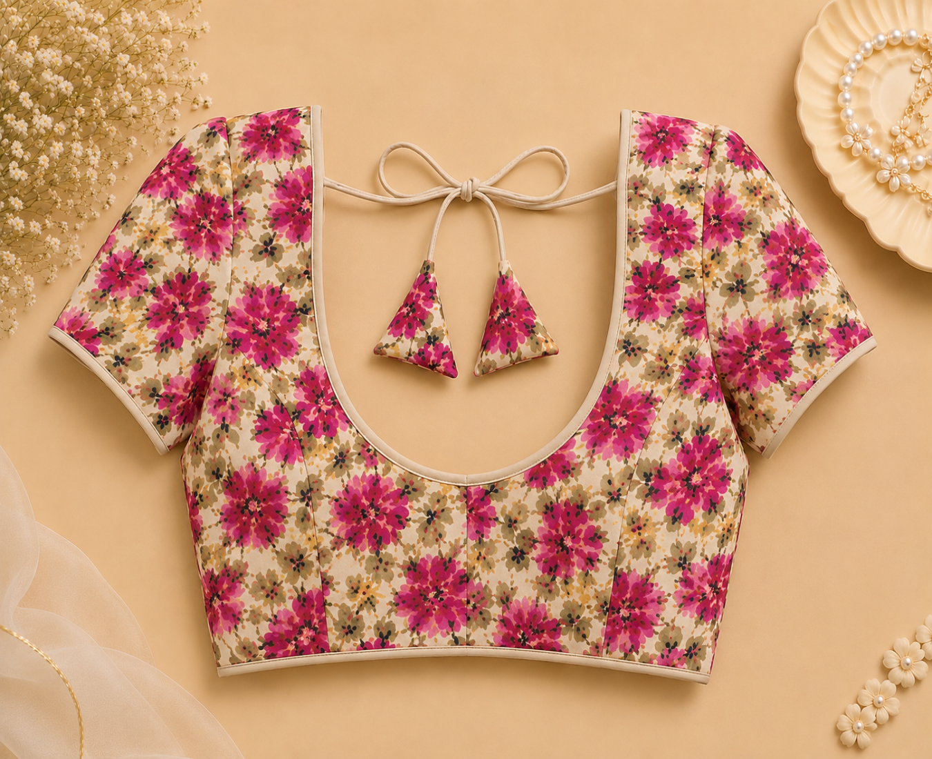 Rosé Bloom Floral Blouse