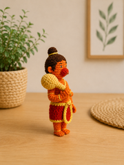 Shri Bajrang Bali: Premium Handmade-Crochet Divine Figurine
