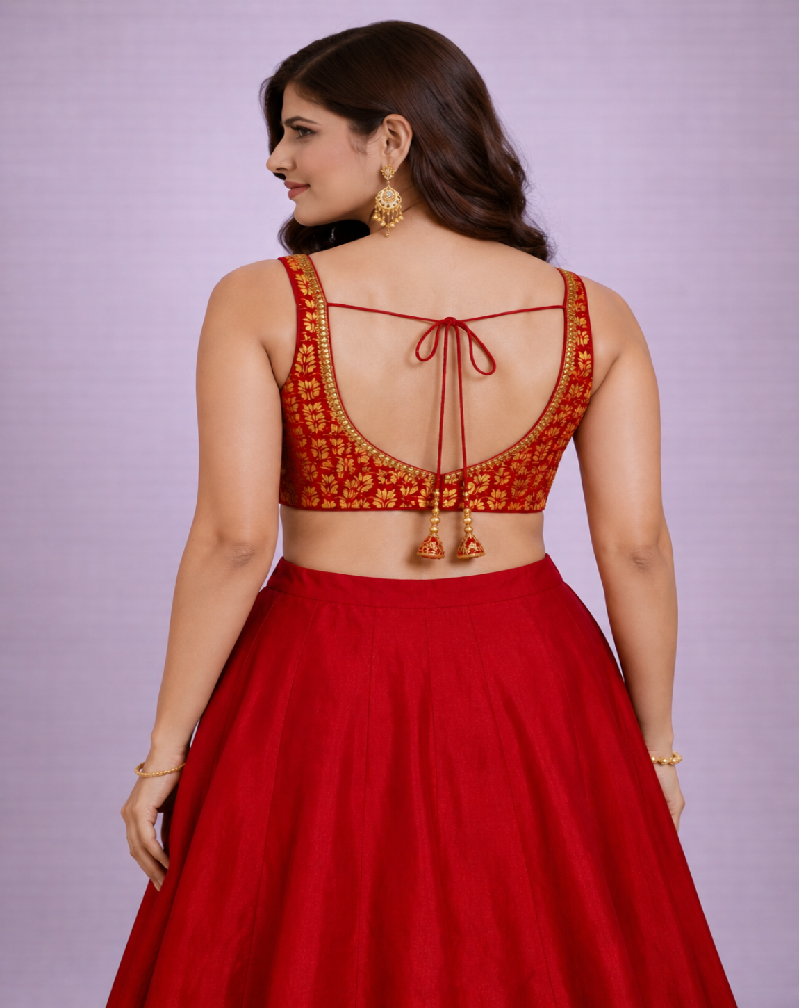 Sindoori Gold Brocade Blouse