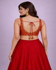 Sindoori Gold Brocade Blouse