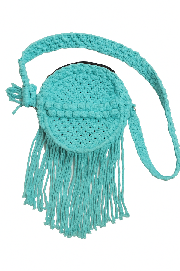 Macrame bag-Sky Blue