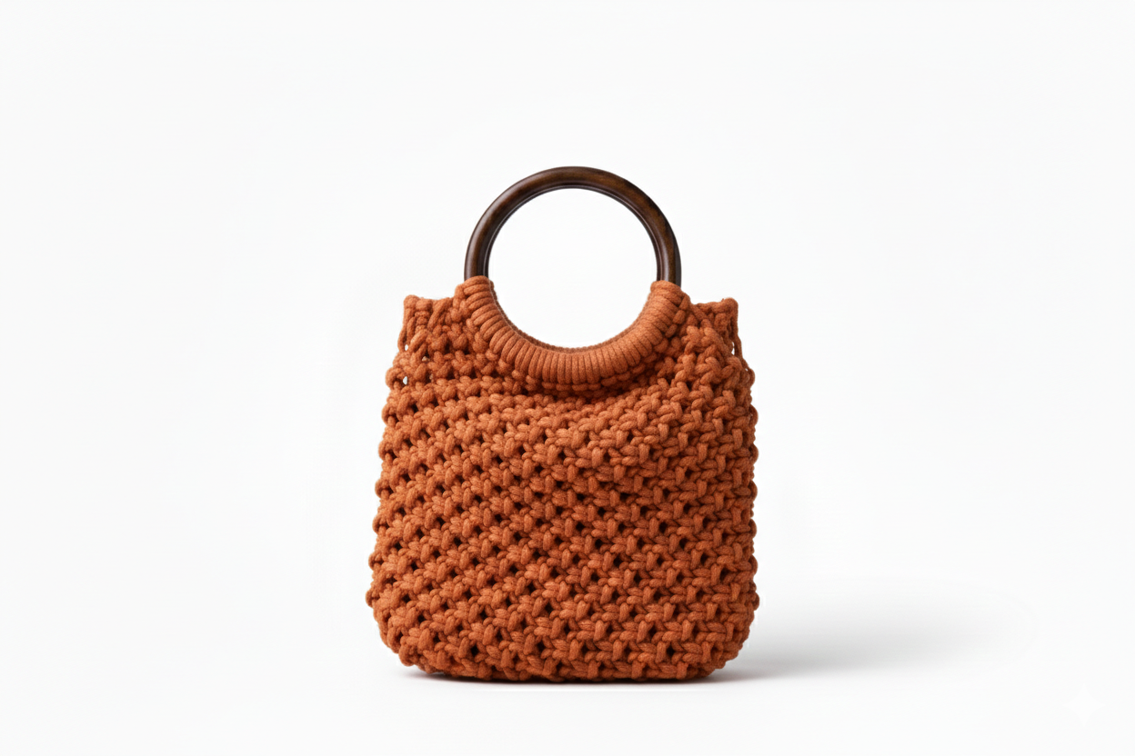 The Rustic Earth: Hand-Knotted Macrame Carryall