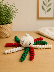 The Whimsical Octopus: Premium 100% Cotton Hand-Crochet Toy