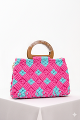The Bohemian Chic: Hand-Knotted Macrame Statement Bag