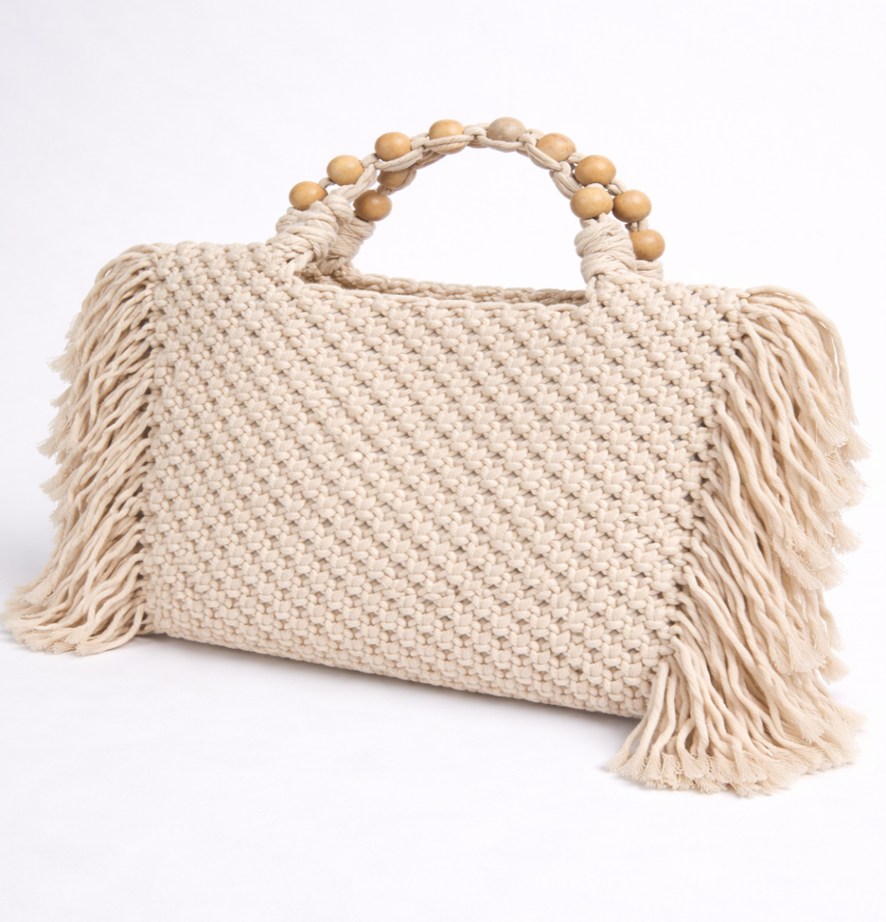 The Bohemian Heirloom: Hand-Knotted Macrame Beaded Handbag
