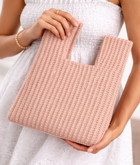 The Minimalist Peach: Handmade-Crocheted Everyday potli Bag