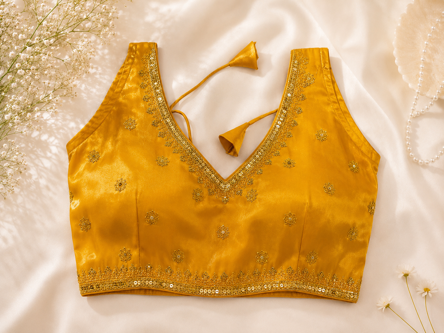Yellow Jimmy Choo Embroidered Blouse