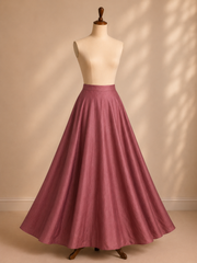 Zara Mauve Satin Silk Flared Lehenga Skirt (With Single Can-Can)